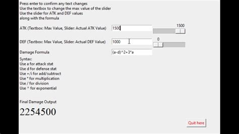 Damage Formula .